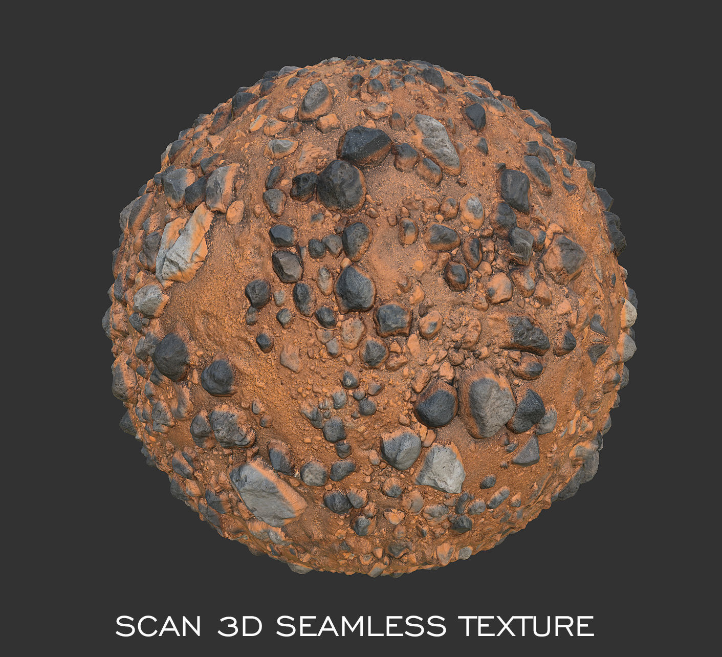 Desert stone mars Low-poly 3D model_7