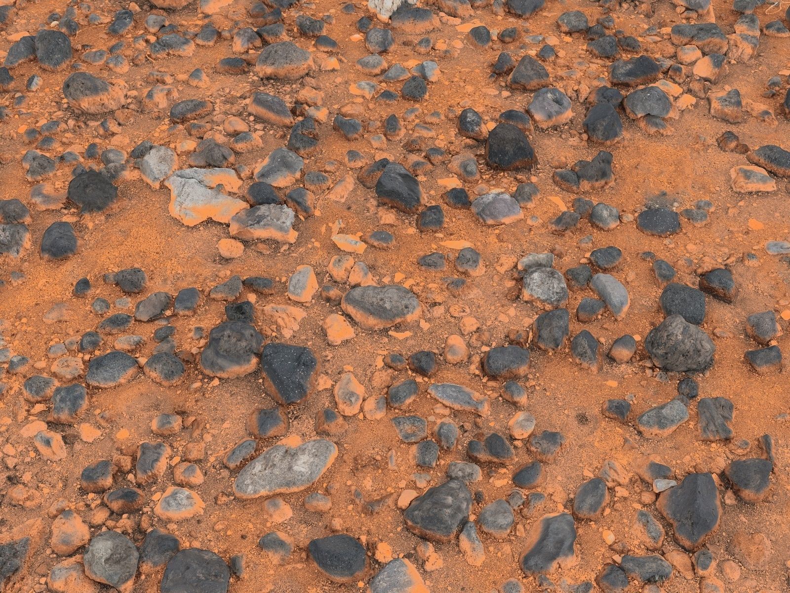 Desert stone mars Low-poly 3D model_6