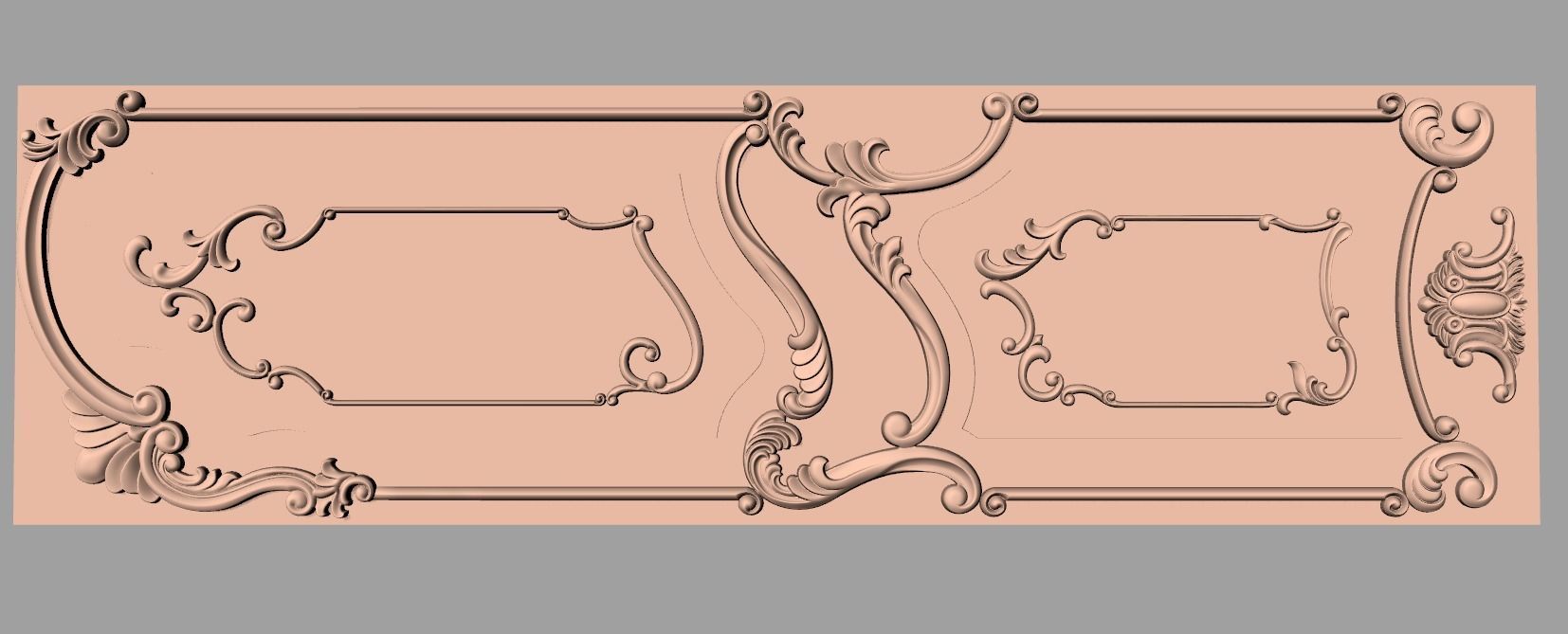 3D carved model furniture 3D design used for artcam aspire E791 3D model_1