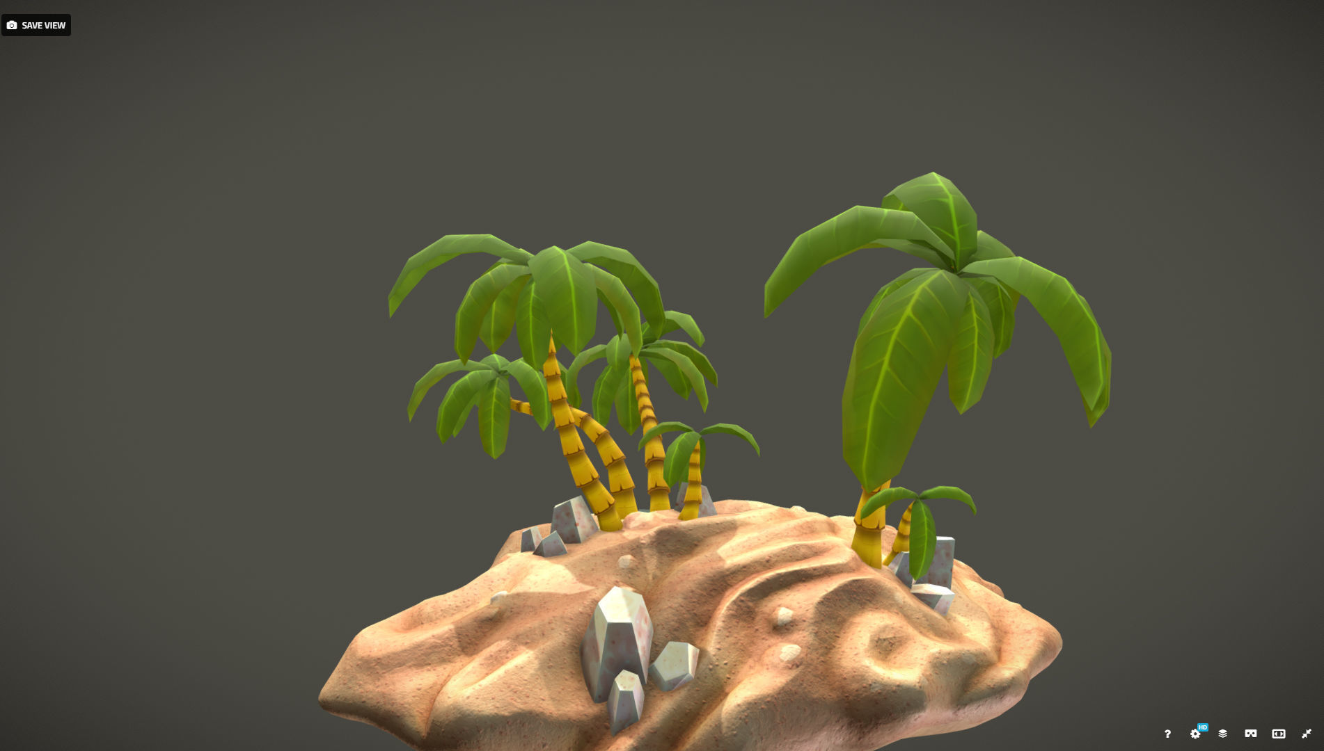 Sand Bitbot Low-poly 3D model_1