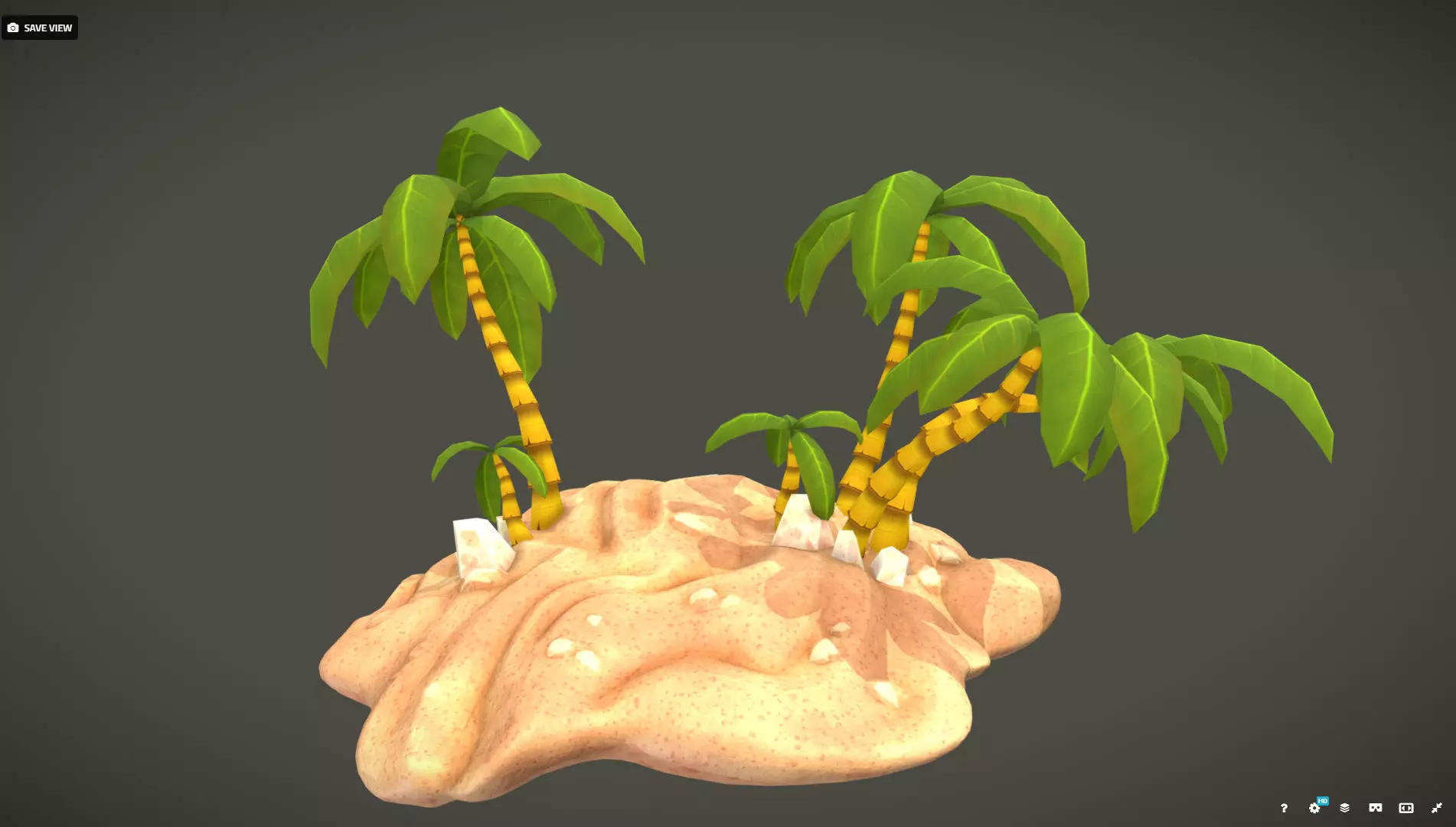 Sand Bitbot Low-poly 3D model_0