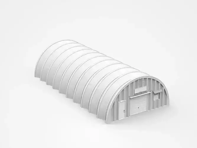 Long Circular Hangar 3D model
