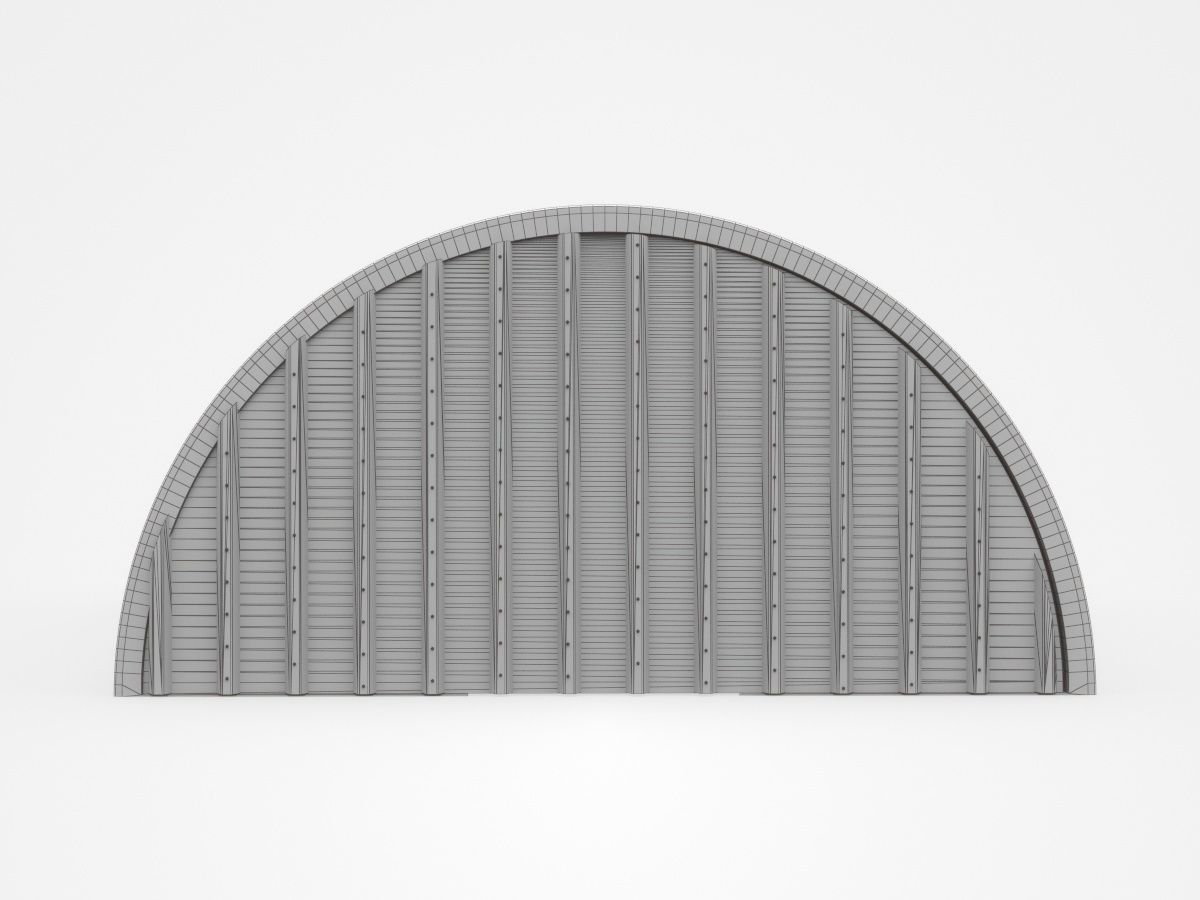 Long Circular Hangar 3D model_5