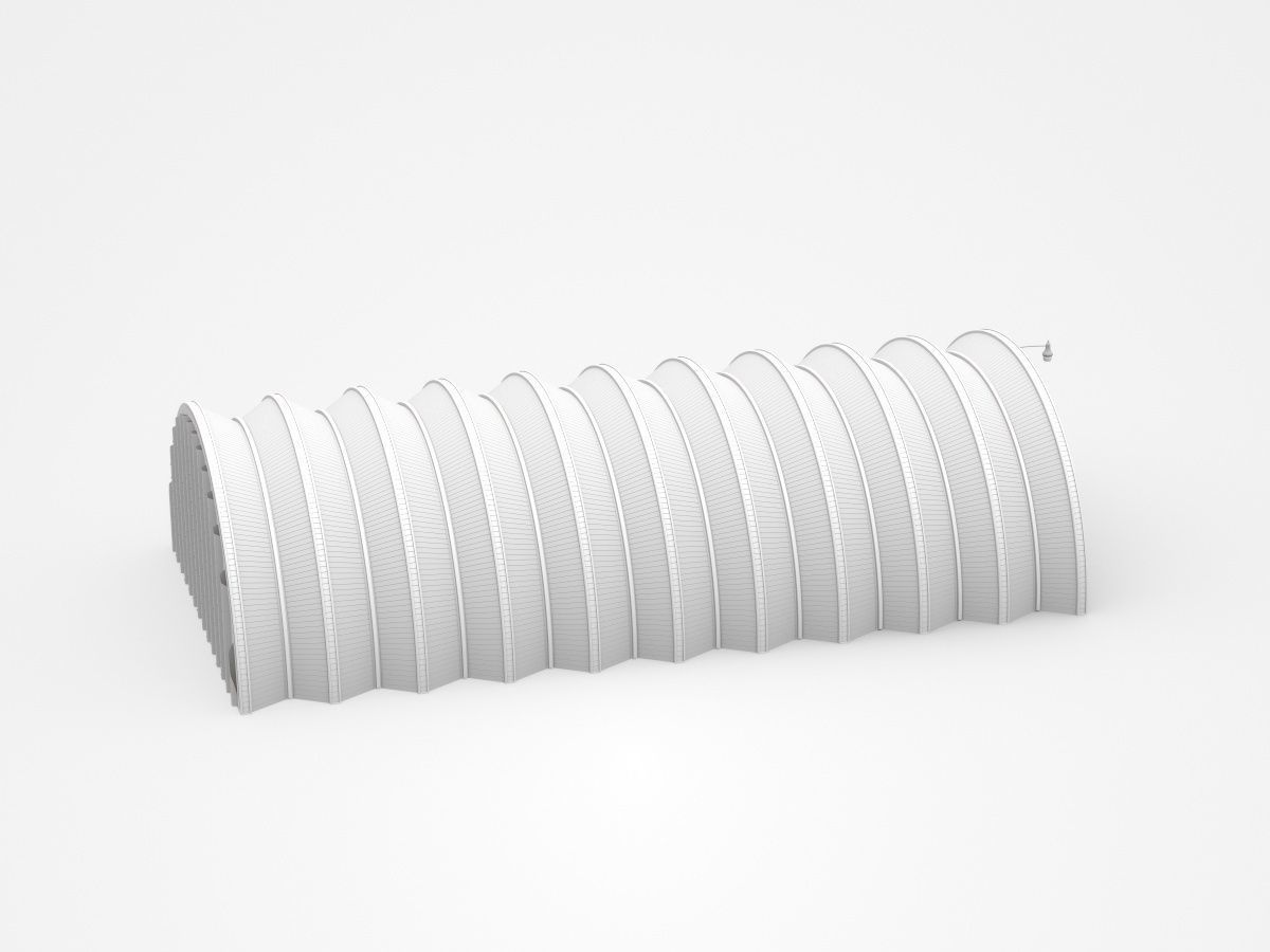 Long Circular Hangar 3D model_3