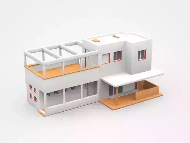 Modern Two Storey House With Veranda