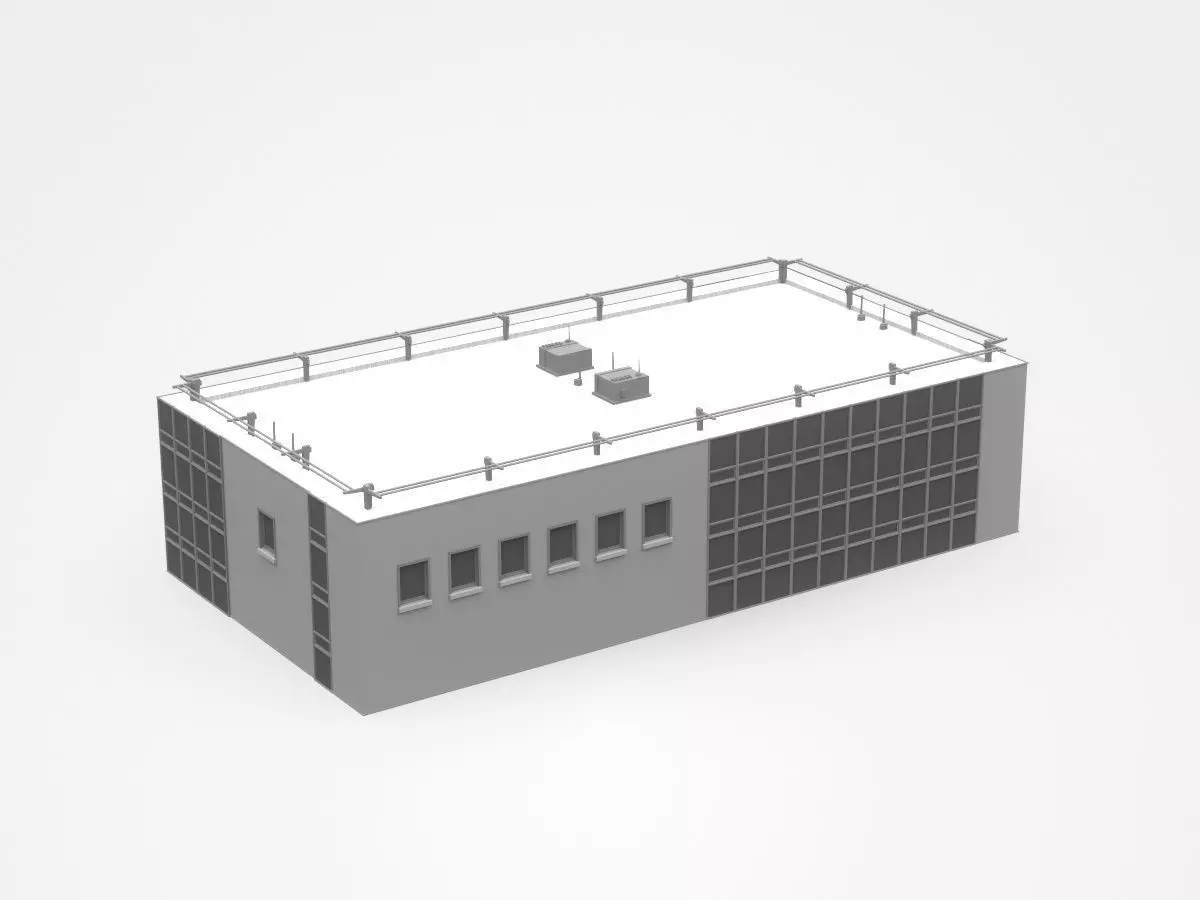 Industrial Building 3D model_0