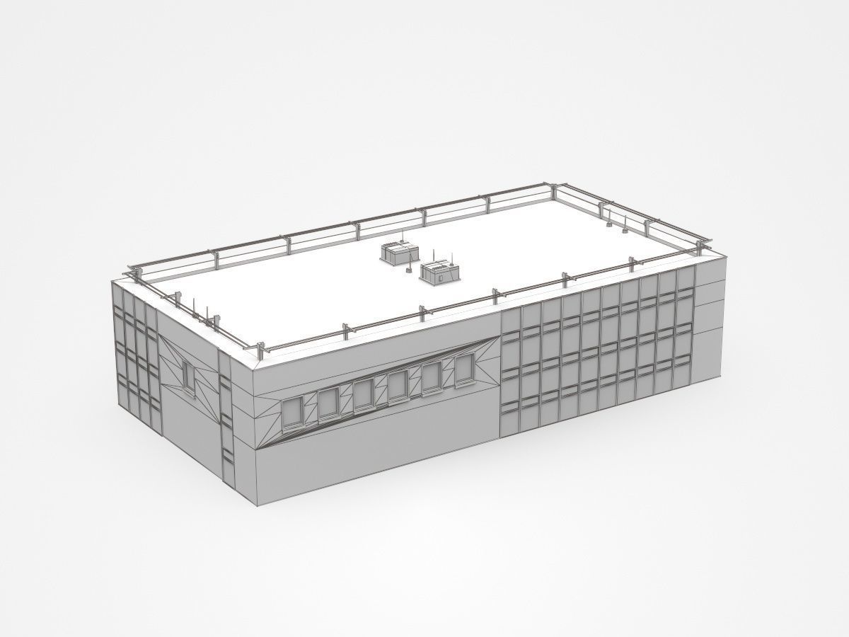 Industrial Building 3D model_4