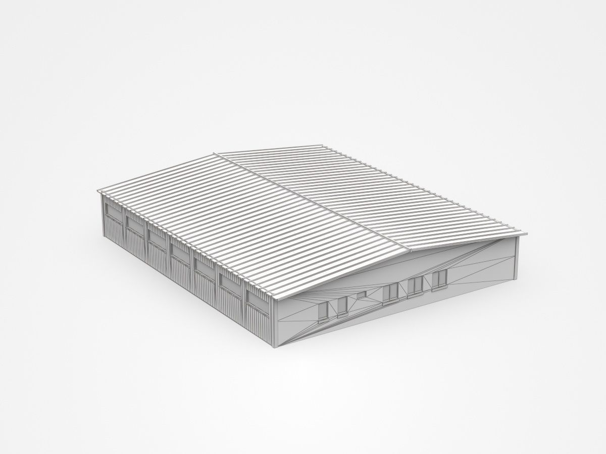 Industrial building 3D model_4