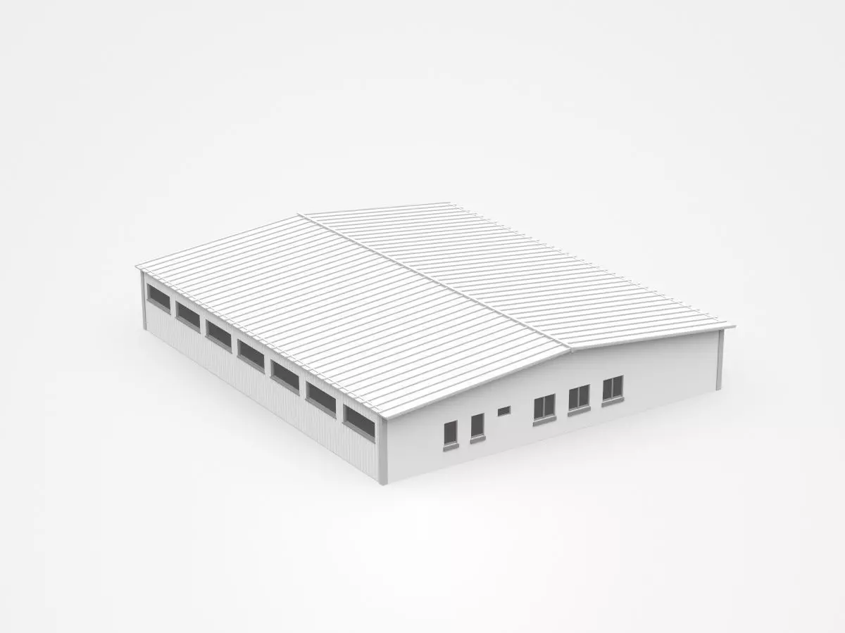 Industrial building 3D model_0