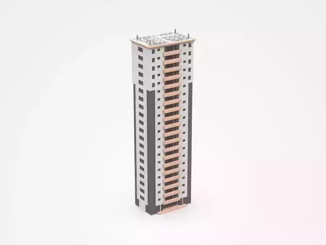 High Multi-storey Apartment 3D model
