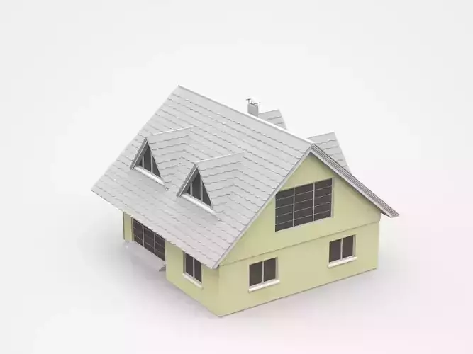 Light Two-storey House With Glass Windows