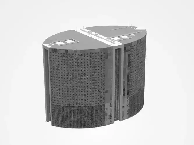 Large Multi-storey Industrial Building 3D model
