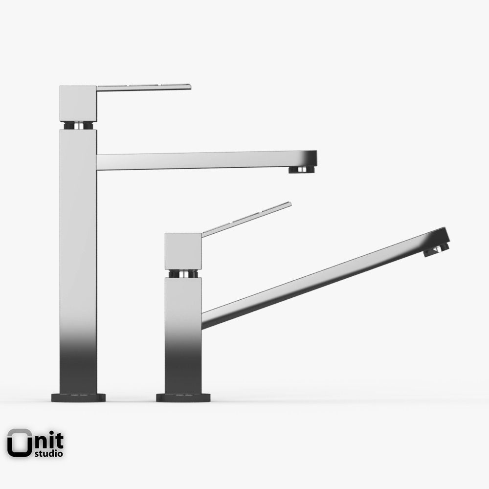 Tre and Tre Alto Mixer Taps by Foster 3D model_1