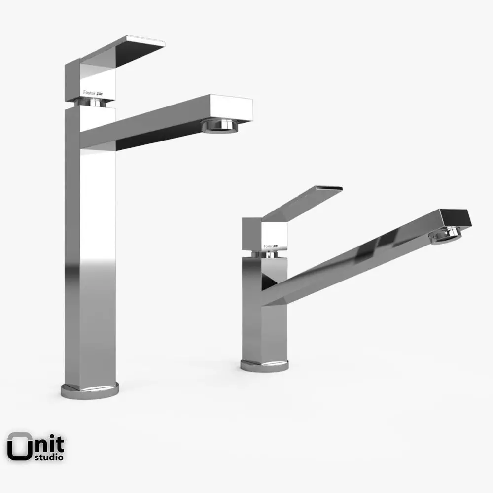 Tre and Tre Alto Mixer Taps by Foster 3D model_0