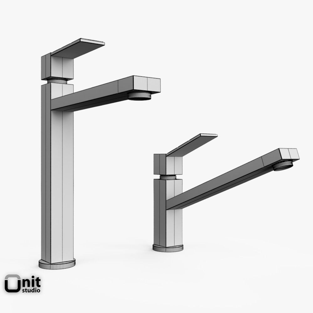 Tre and Tre Alto Mixer Taps by Foster 3D model_8