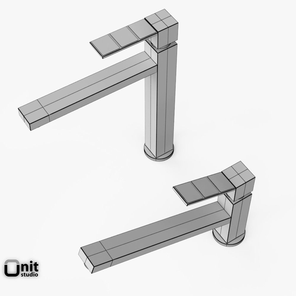 Tre and Tre Alto Mixer Taps by Foster 3D model_12
