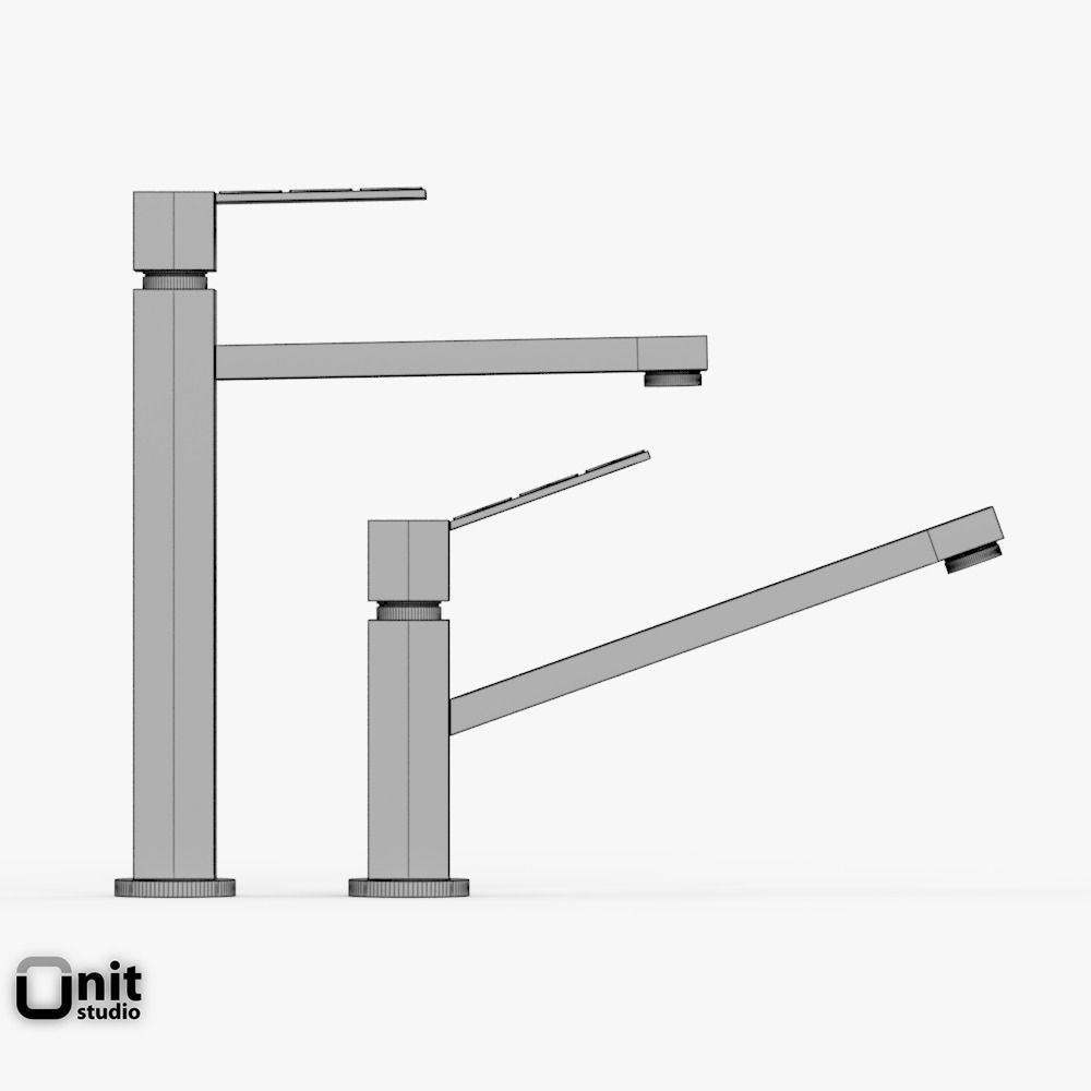 Tre and Tre Alto Mixer Taps by Foster 3D model_10