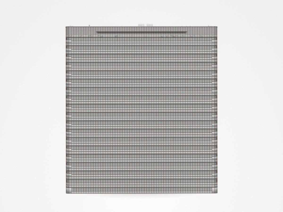 Huge Office Building With Glass Windows 3D model_5