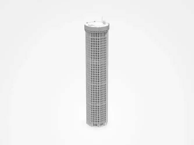 High Multi-storey Industrial Construction  3D model