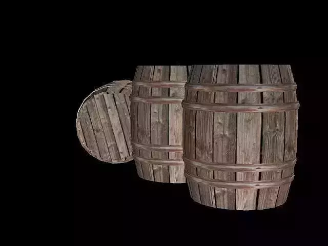 Barrel two wooden barrels