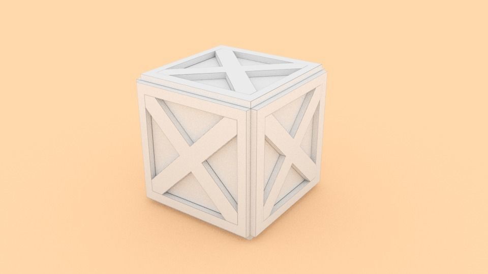 Lowpoly Wooden Box - Ed 1 Low-poly 3D model_4