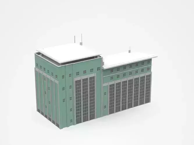 Multi-storey Industrial Building 3D model