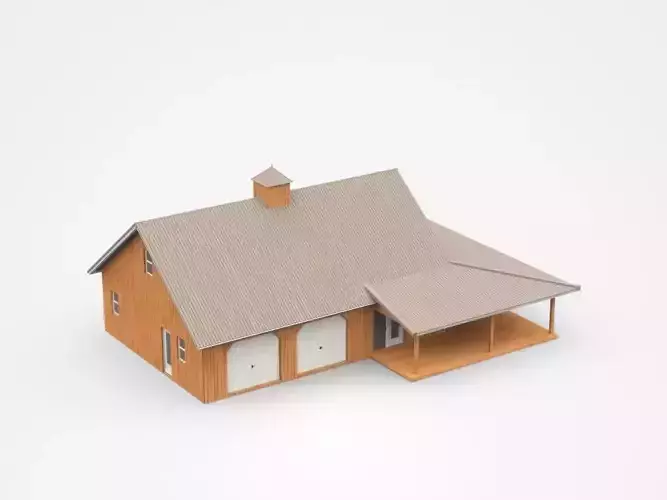 Wooden House With Big Veranda 