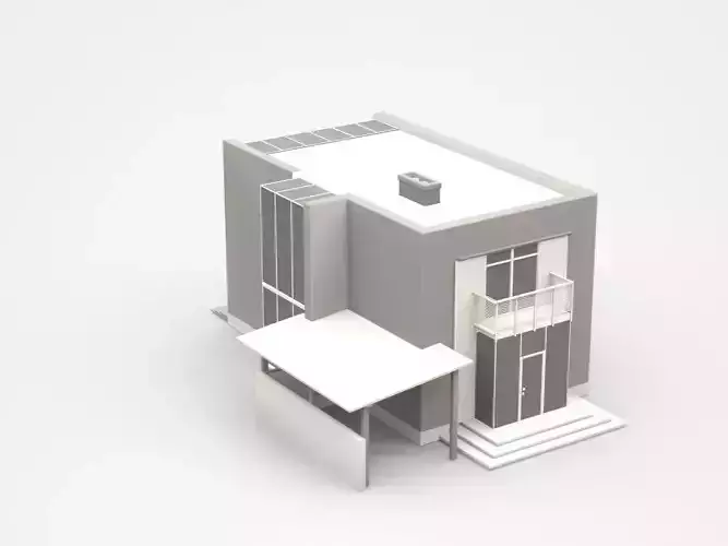 Modern Two-storey House With Attached Garage