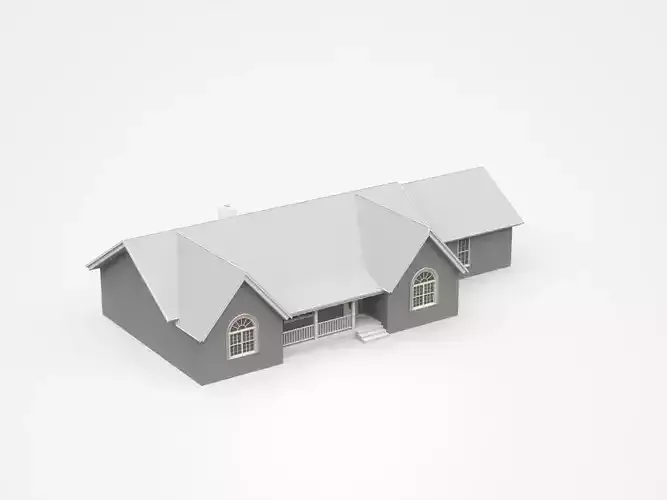 Single-storey Grey House With Veranda