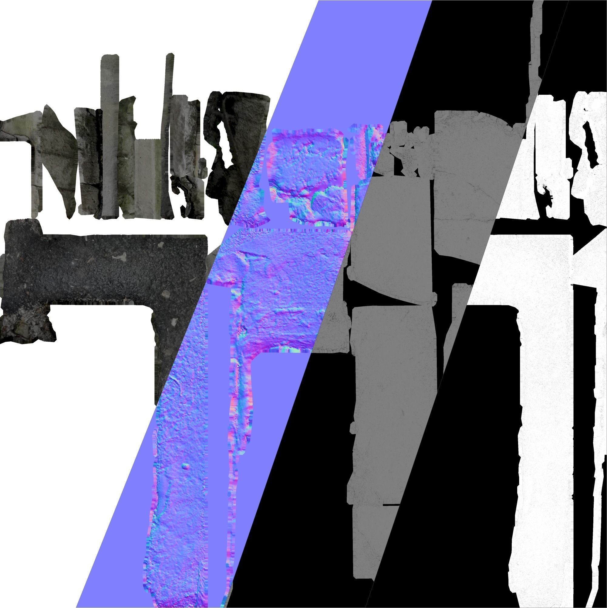 3D Scanned Damaged Stairs Low-poly 3D model_5