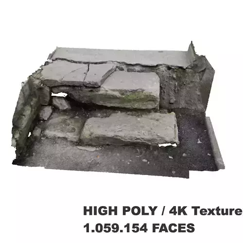 3D Scanned Damaged Stairs