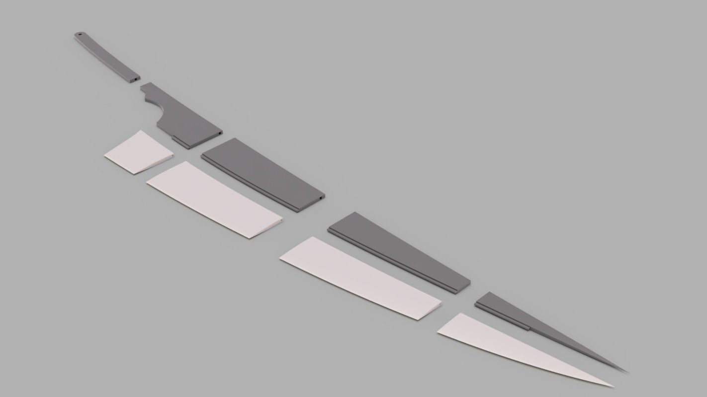 Bleach Series - Ichigos Incomplete Zangetsu Sword 3D print model_4