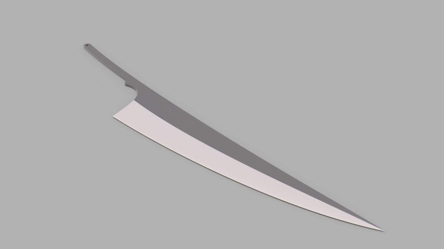 Bleach Series - Ichigos Incomplete Zangetsu Sword 3D print model_3