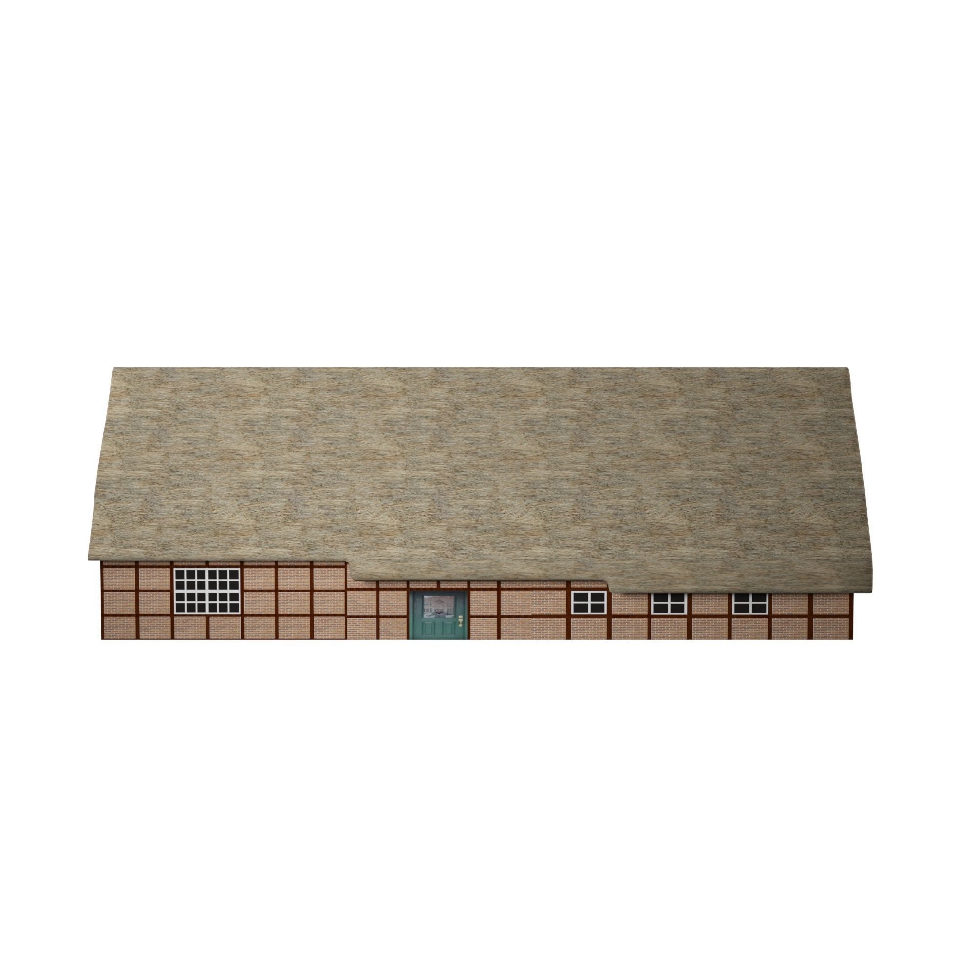 German House Low-poly 3D model_3
