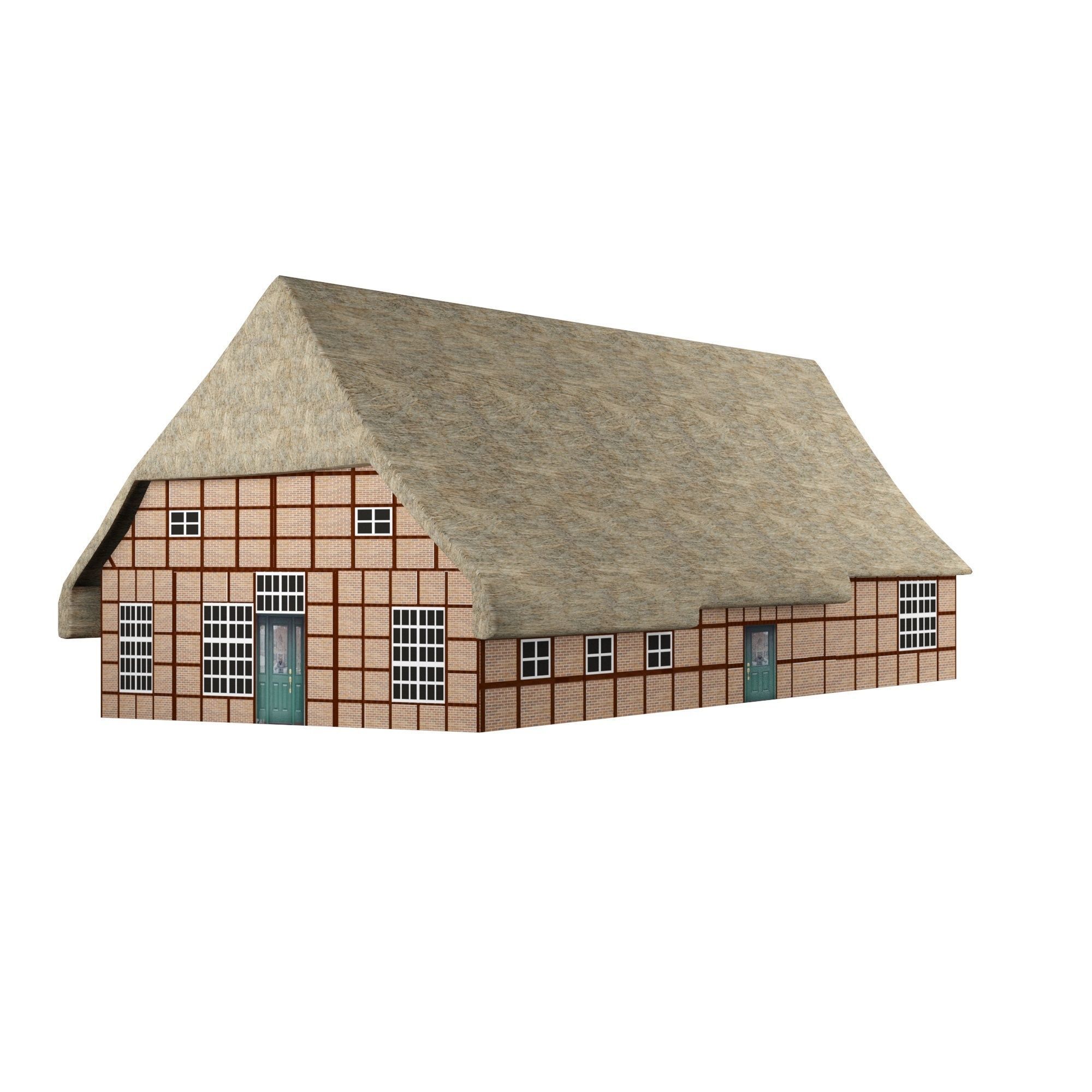 German House Low-poly 3D model_1