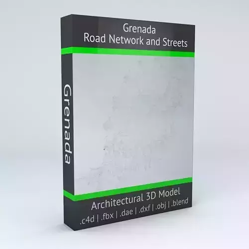Grenada Road Network and Streets 3D model