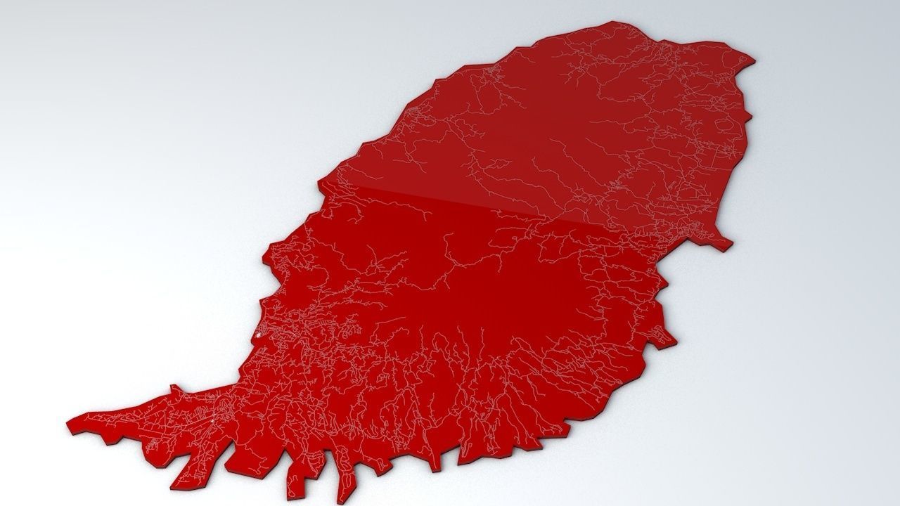 Grenada Road Network and Streets 3D model_6