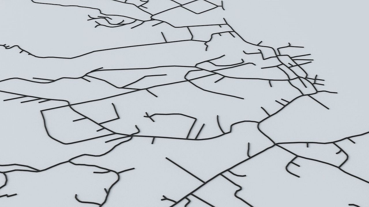 Grenada Road Network and Streets 3D model_4