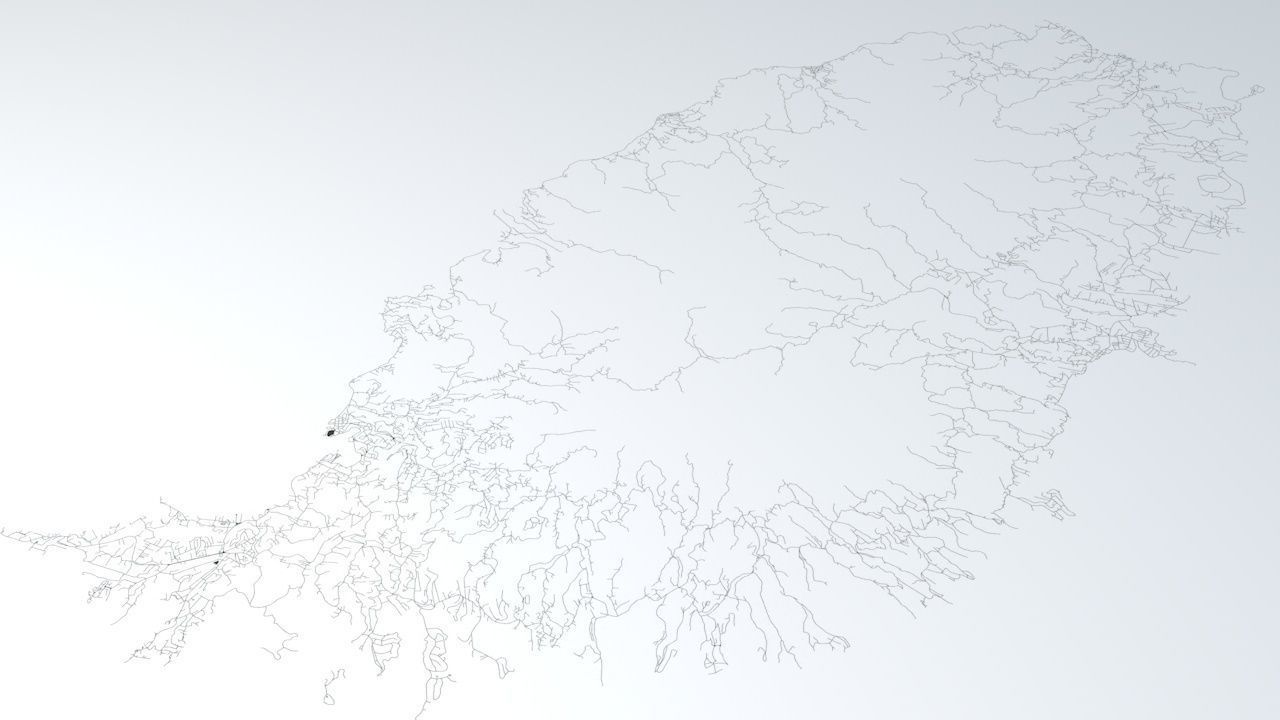 Grenada Road Network and Streets 3D model_3