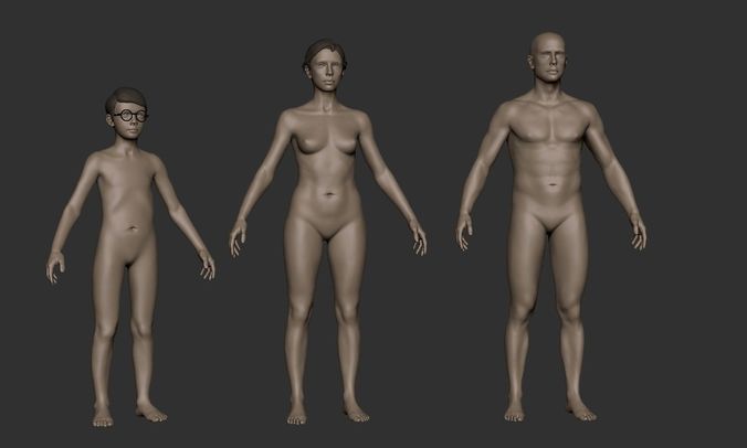 Basemesh pack Low-poly 3D model