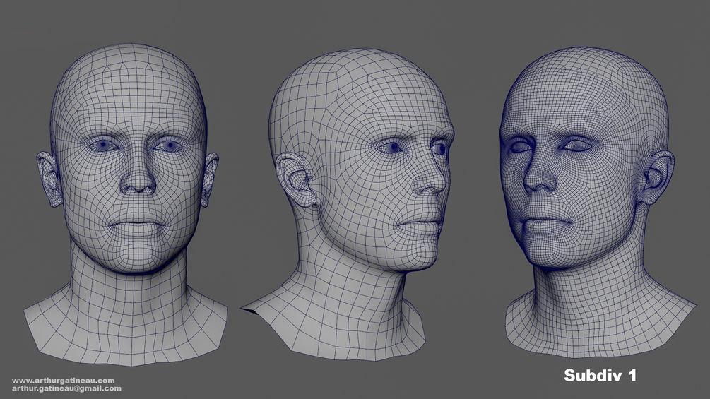 Head Hand  Foot basemesh sample pack Free low-poly 3D model_2