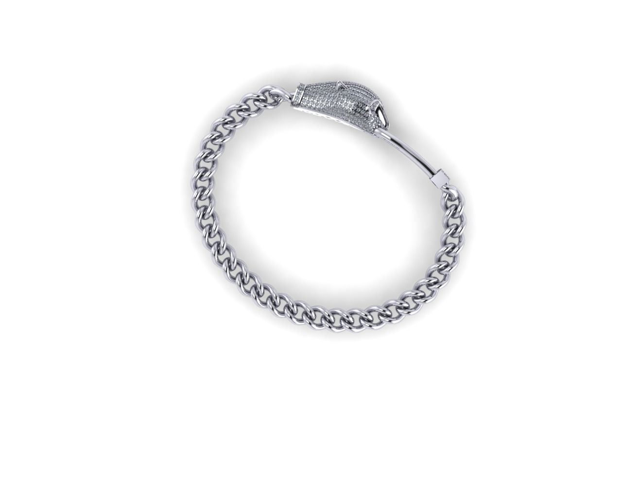 Panther Bracelet 3D print model_3