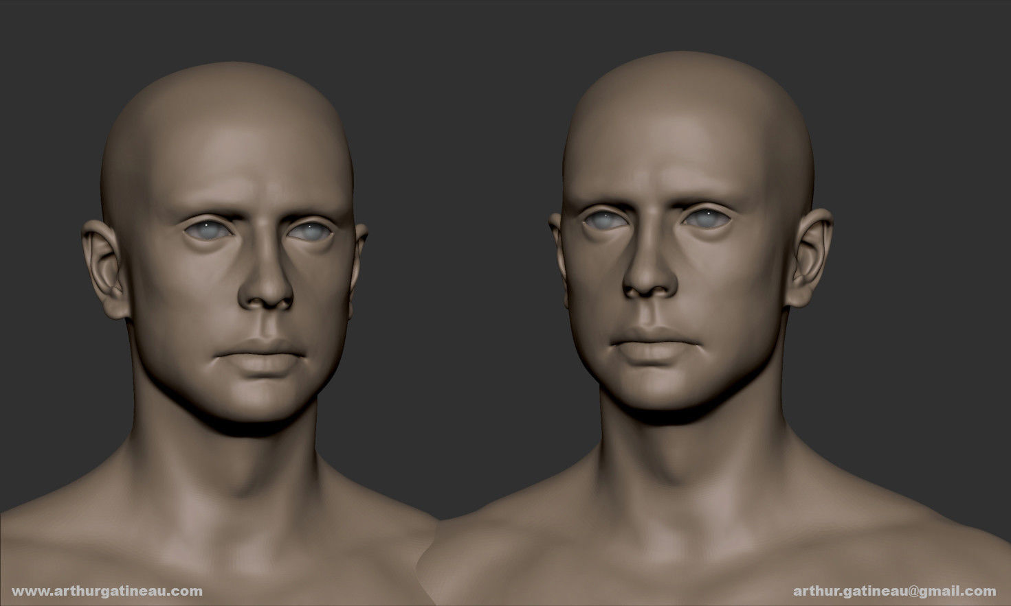 Male Basemesh Low-poly 3D model_1