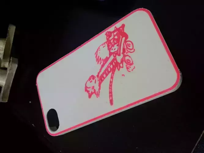 Calvin and Hobbes iPhone 4 case 3D print model
