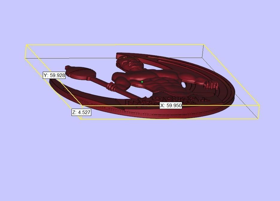 Mr Olympia medal bodybuilding trinket 3D print model_2