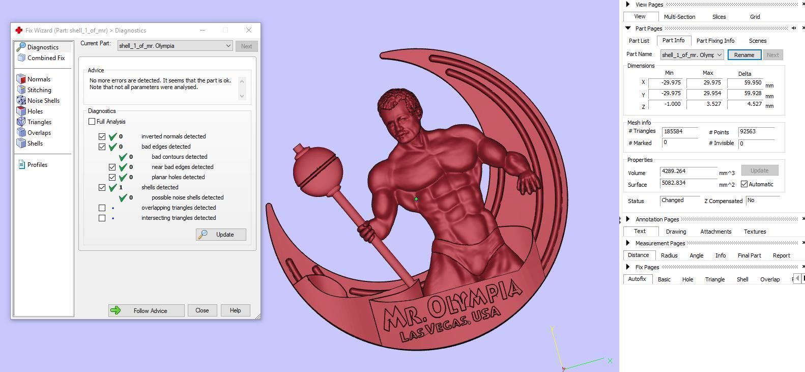 Mr Olympia medal bodybuilding trinket 3D print model_4