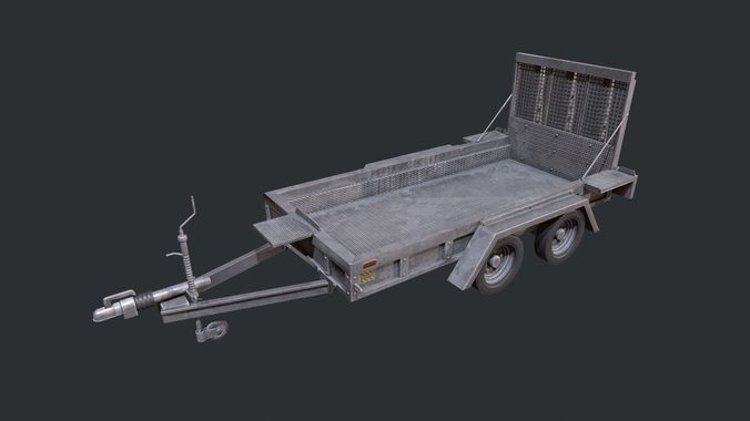 Plant Trailer - Trailer - Vehicle Trailer - Transportation  Low-poly 3D model