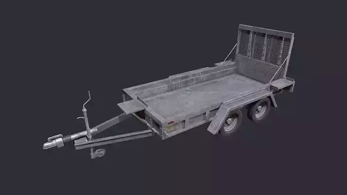 Plant Trailer - Trailer - Vehicle Trailer - Transportation  Low-poly 3D model