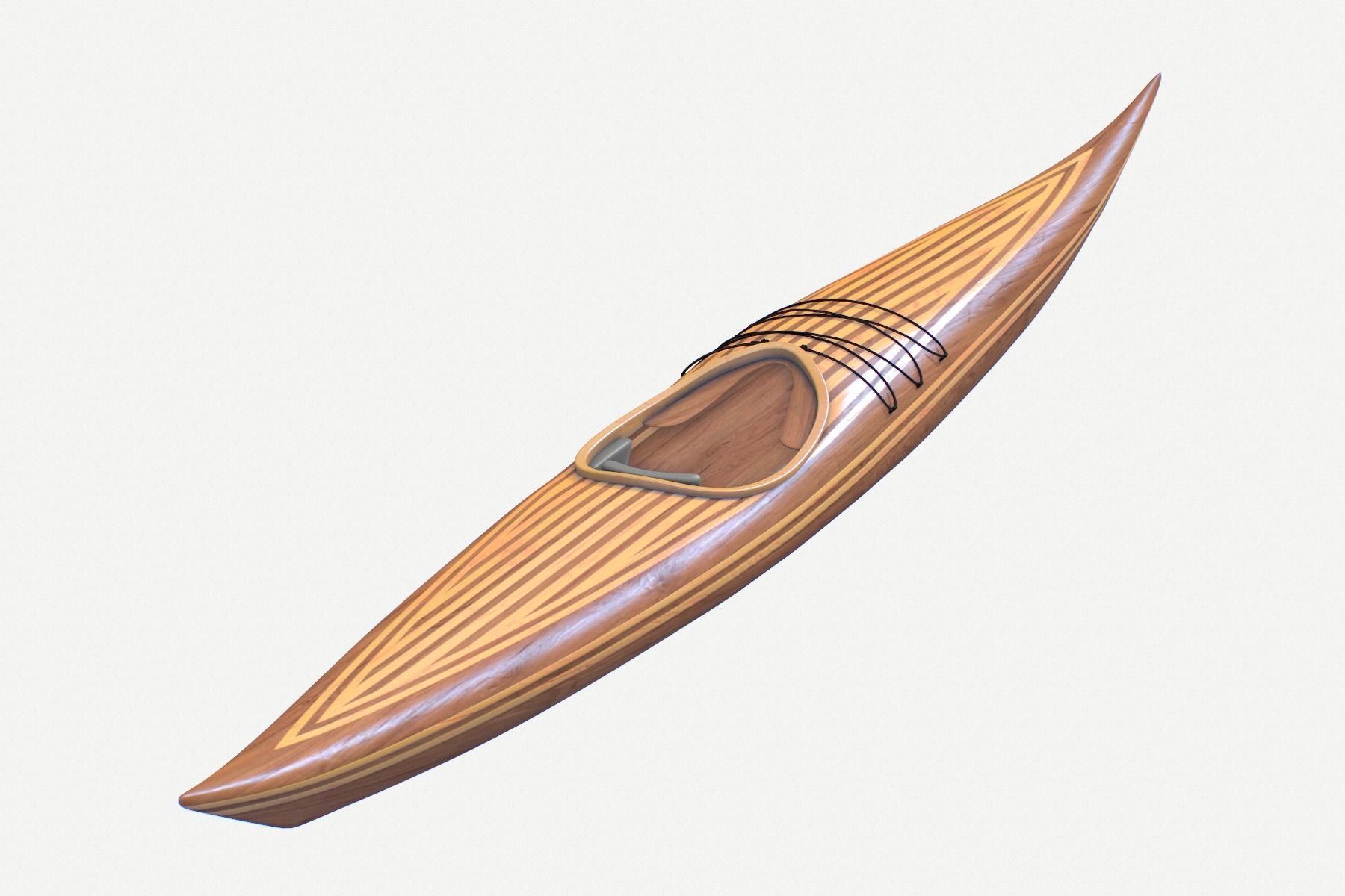 Guillemot kayak V2 Low-poly 3D model_1