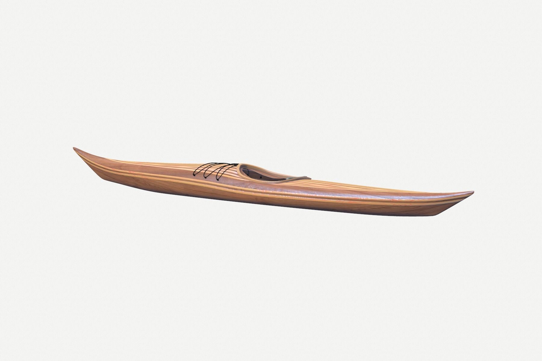 Guillemot kayak V2 Low-poly 3D model_2